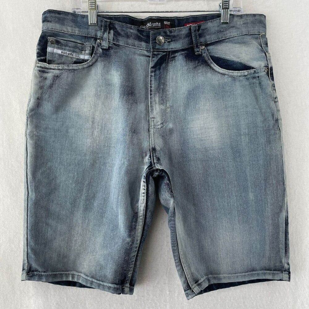 Ecko Men’s Light Blue Washed Shorts
